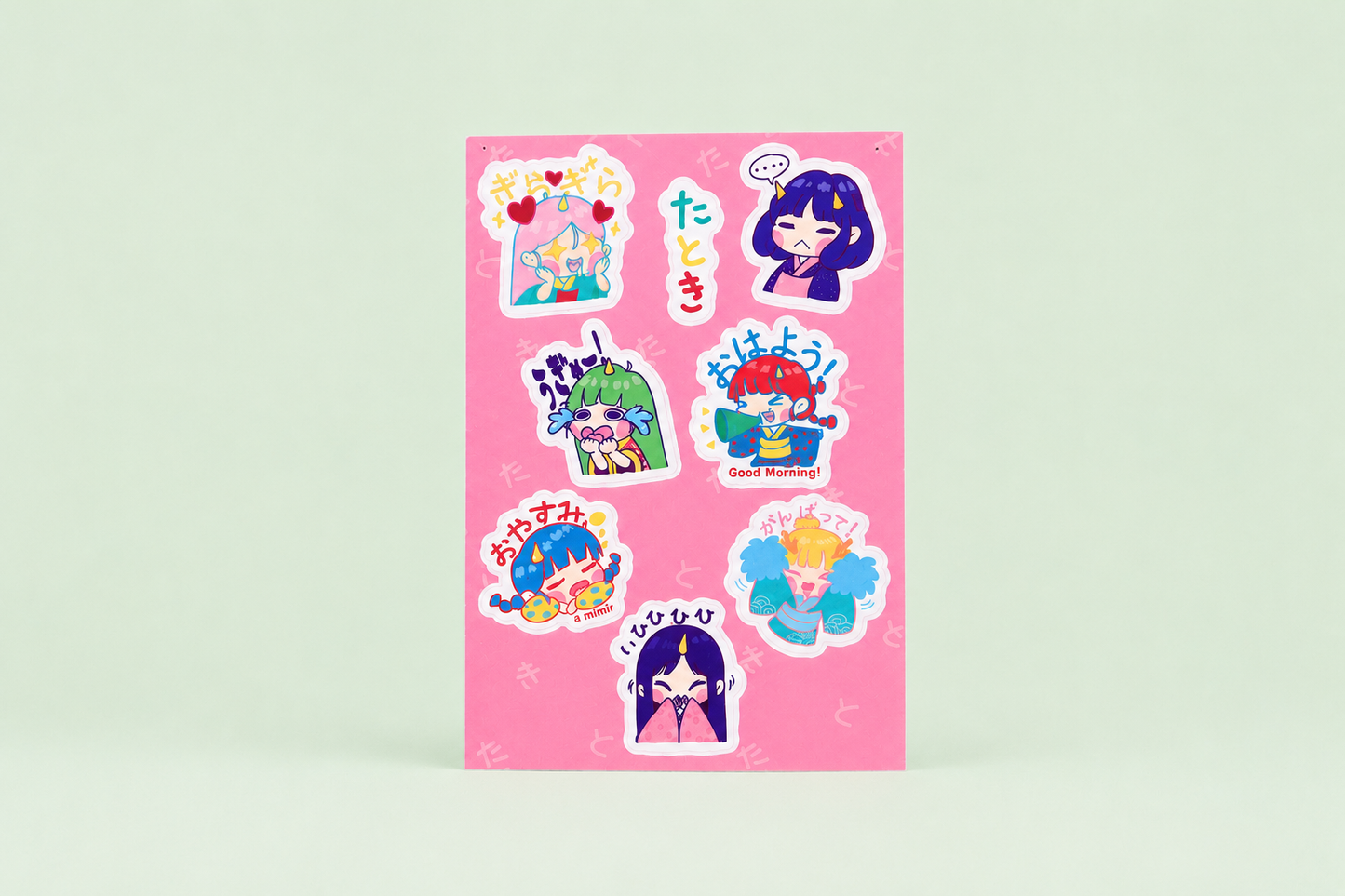 Set stickers rosa