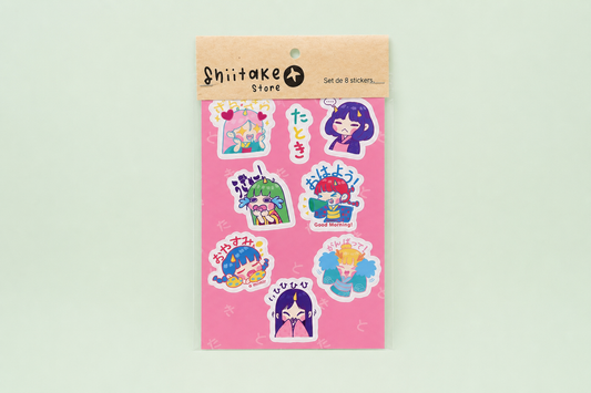 Set stickers rosa